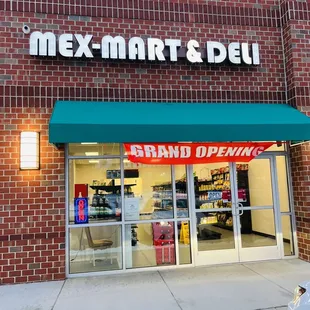 the entrance to the store