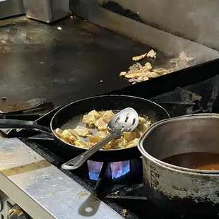 Chiliquiles cooking