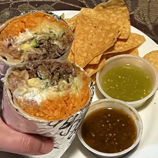 Carne asada super burrito ($14)