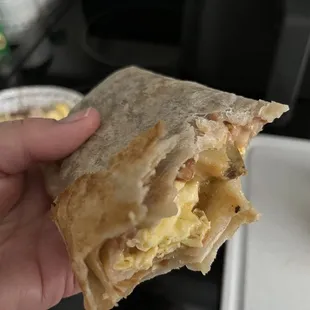 Sad little Jefe, doesn&apos;t live up to the name. All tortilla, no filling.