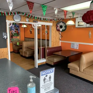 the inside of a restaurant