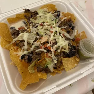 a plate of nachos