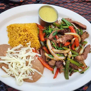 Carne Asada a la Mexicana (comes with tortillas, too)
