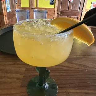 Passion fruit on the rocks margarita