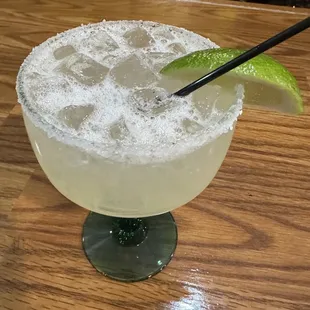 Lime on the rocks margarita