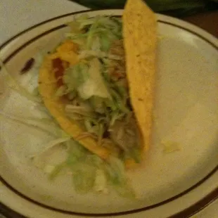 This is what a $5 chicken taco looks like. Yeah... $5.