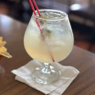 Double House Margarita ... Strong and DELICIOUS but pricey at $24. Probably stick to singles at $12.