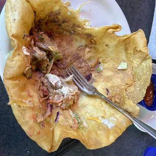 Remains a taco salad