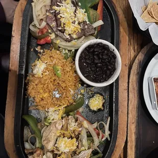 Fajitas for two chicken and steak