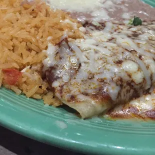 Spinach enchilada lunch special