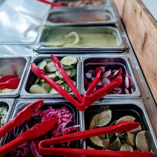 a variety of food items