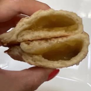 Inside the pineapple empanada