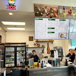 customers at the counter