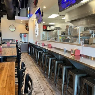 Inside was clean and plenty of seating.