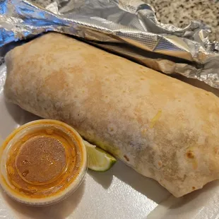 Pork pastor burrito