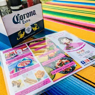 a box of corona beer