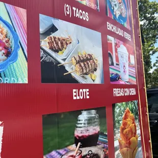 Some of the menu (they don&apos;t have the elote)