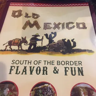 A menu with the entire range of authentic Mexican cuisine.