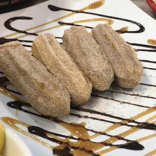 Chocolate stuffed churros