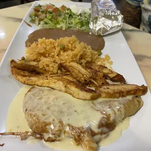 Chile Relleno With Cheese &amp; chicken added