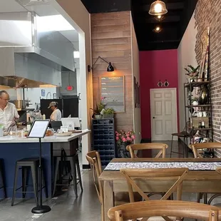 Interior of the newly remolded Mexican Mom restaurant.