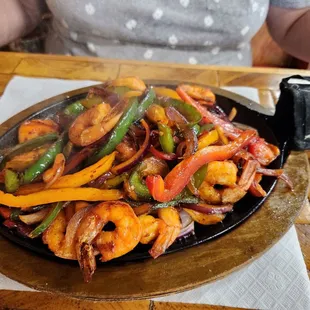 Shrimp fajita. The flavor