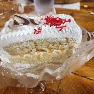 Tres Leche cake.  Light, flavorful.  Enjoyed with a cup of coffee that was amazing