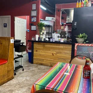 Front counter facing kitchen