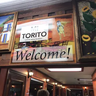 a welcome sign