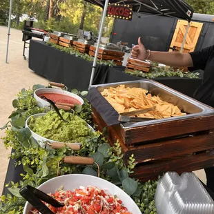 Taco Bar Catering --inclusive package. Appetizers, dinner &amp; dessert.