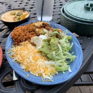 a plate of food on a table