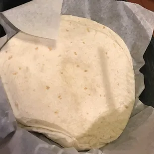 a tortilla in a bowl