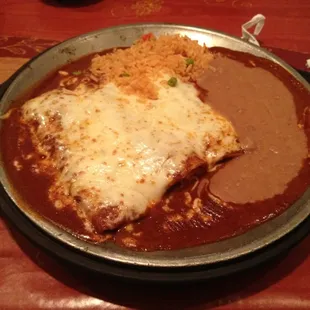 Chicken enchiladas, add mole