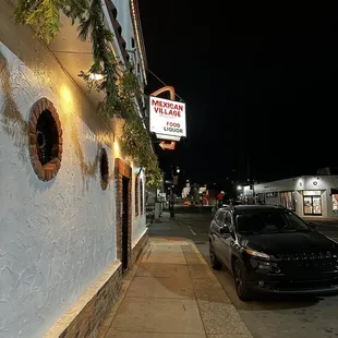 Front of restaurant.