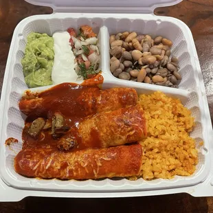Carne asada enchiladas