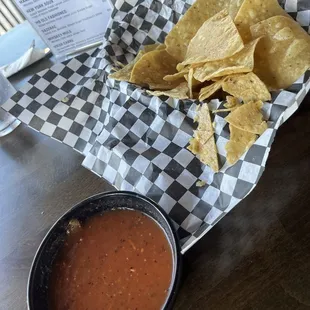 Complimentary chips and salsa