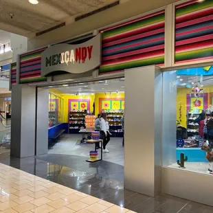 the entrance to a store in a mall