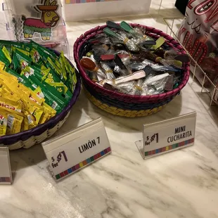 a variety of candy and candy bars