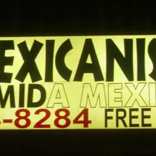 a sign for a mexican restaurant
