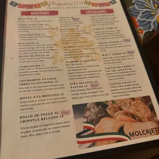 sushi and sashimi, menu
