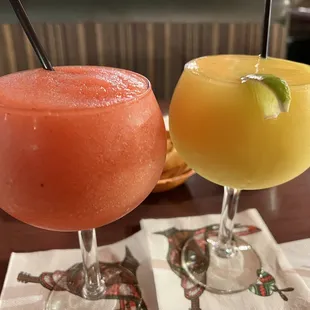 Strawberry and Mango Margaritas!! They are Delicious