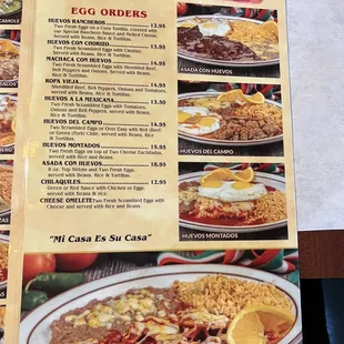 crepes, menu