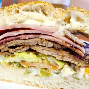 Torta with Jamon y asada