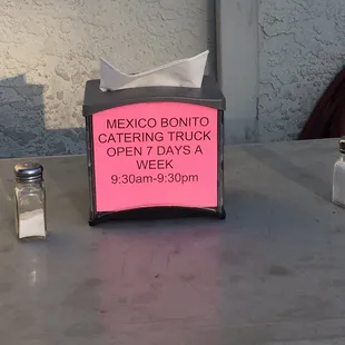 Small table to eat right there!