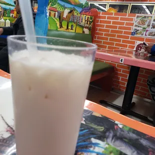 Sweet rice milk on ice.
