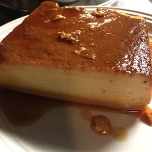I took some flan home. Not only was it very good, it was a big piece for $3.