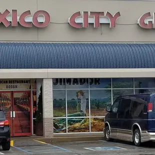 the front of the restaurant