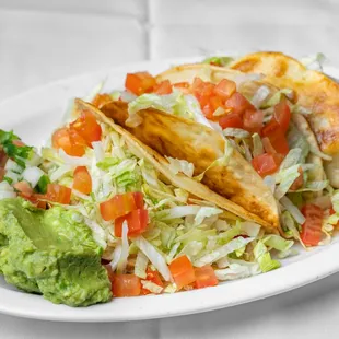 a plate of mexican food