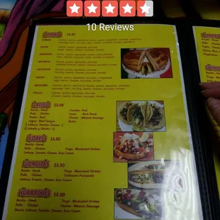 Menu example