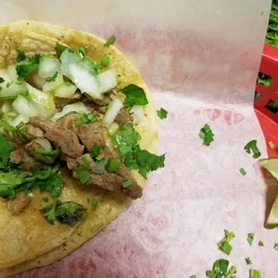 Steak tacos.